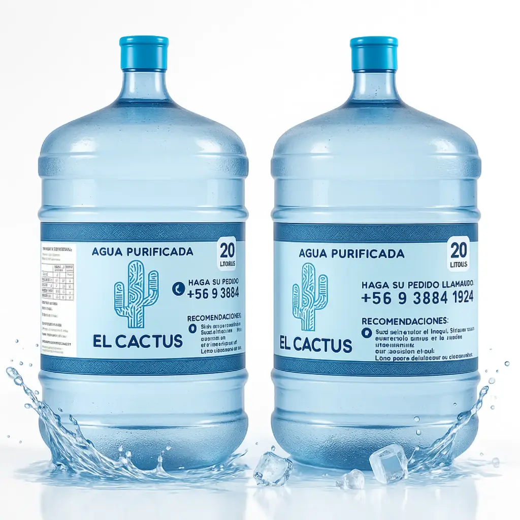 2 X RECARGA DE AGUA PURIFICADA DE 20 LITROS
